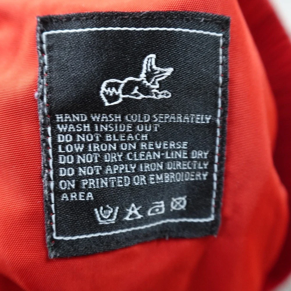 Akoo Shorts Mens L Red White Snobby Fox Graphic Print Drawstring Elastic Waist